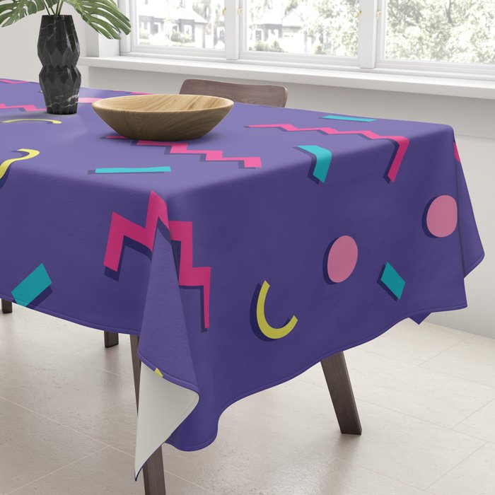 Memphis Pattern 20 - Miami Vice / 80s Retro Tablecloth Gallery Image 3