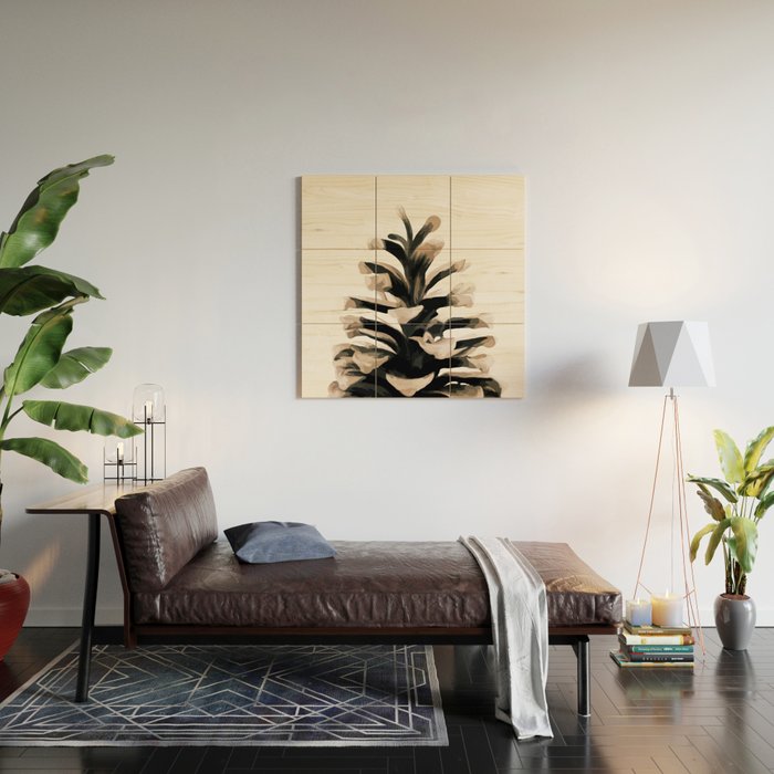 Pinecone Wood Wall Art Gallery Image 2