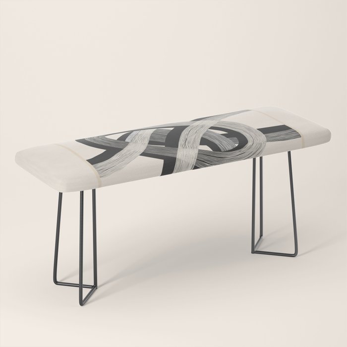 Interwoven Lines Abstract Art 1 Bench Gallery Image 1