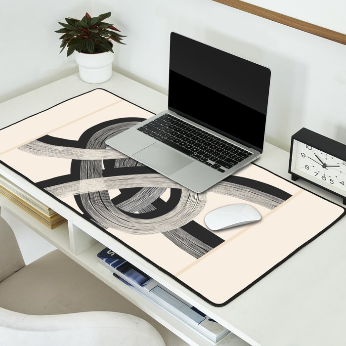 Interwoven Lines Abstract Art 1 Desk Mat Gallery Image 2
