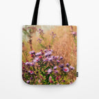 Casual Affair aster - wildflower nature photograph Tote Bag Gallery Image 1