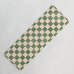 CHECKER - 001 - Olive Yoga Mat Gallery Image 1