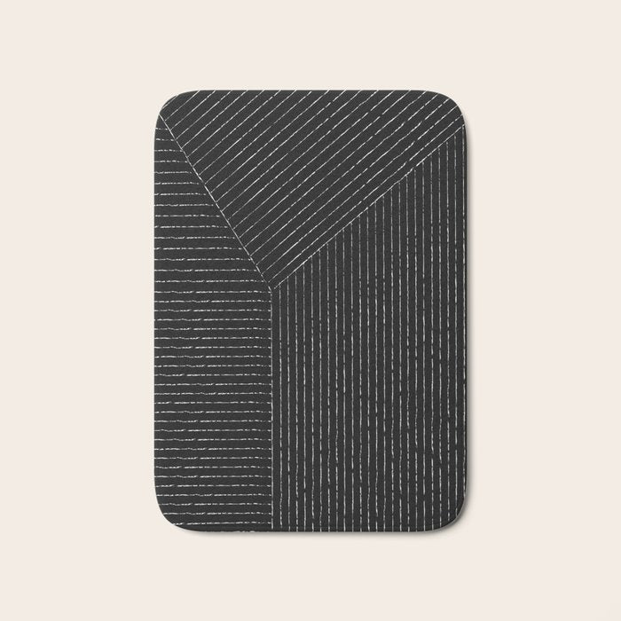 Lines (Black) Bath Mat Gallery Image 1
