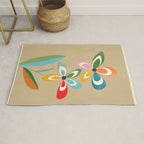 Mid-Century Abstract Flowers 04 Rug Gallery Image 1