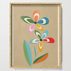 Mid-Century Abstract Flowers 04 Serving Tray Gallery Image 1