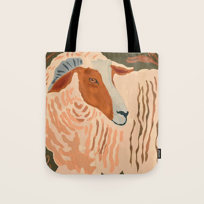Abstract Rustic Ram 3 Tote Bag Gallery Image 1