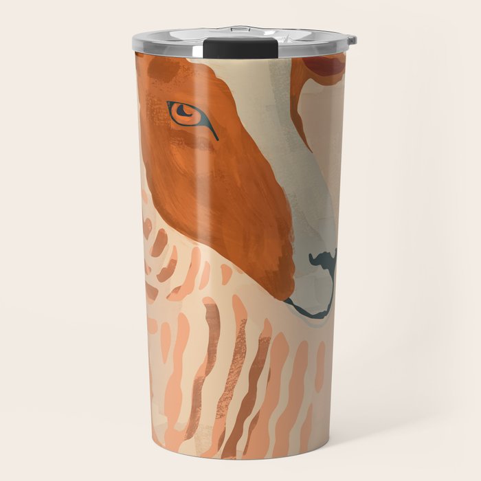 Abstract Rustic Ram 3 Travel Mug Gallery Image 1