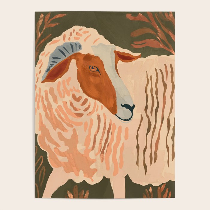 Abstract Rustic Ram 3 Poster Gallery Image 1