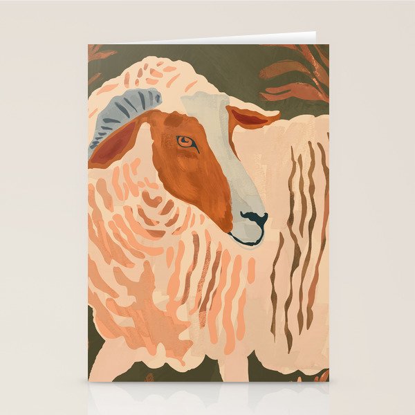 Abstract Rustic Ram 3 Stationery Card Gallery Image 1