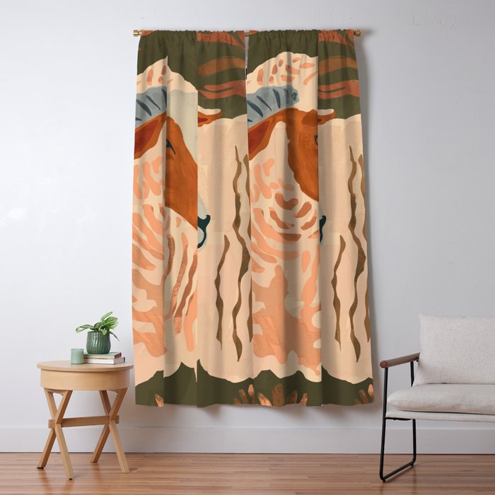 Abstract Rustic Ram 3 Window Curtain Gallery Image 1