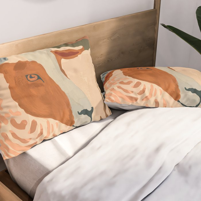 Abstract Rustic Ram 3 Pillow Sham Gallery Image 2