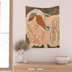 Abstract Rustic Ram 3 Wall Tapestry Gallery Image 2
