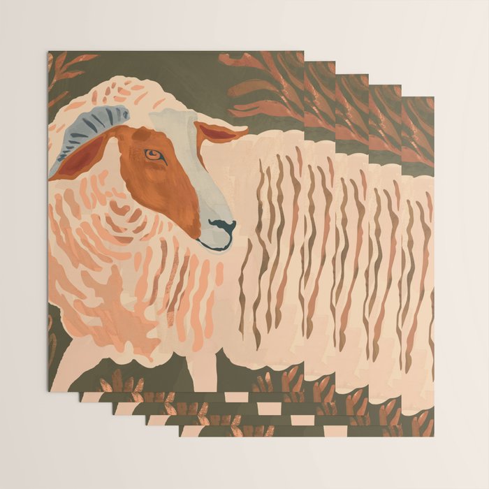 Abstract Rustic Ram 3 Wrapping Paper Gallery Image 3