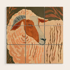Abstract Rustic Ram 3 Wood Wall Art Gallery Image 1