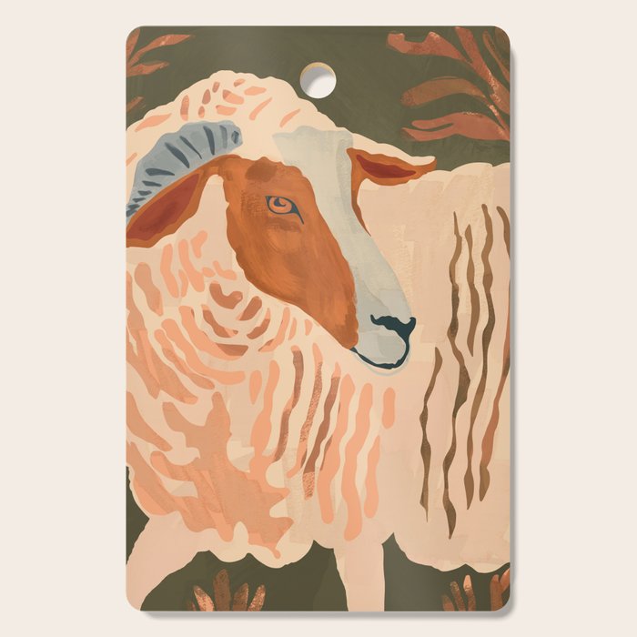 Abstract Rustic Ram 3 Cutting Board Gallery Image 1