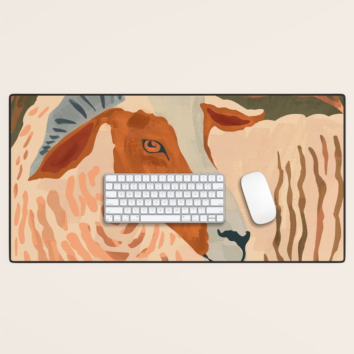 Abstract Rustic Ram 3 Desk Mat Gallery Image 1