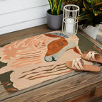 Abstract Rustic Ram 3 Outdoor Rug Gallery Image 2