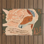 Abstract Rustic Ram 3 Outdoor Rug Gallery Image 1
