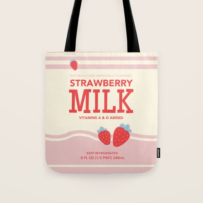 strawberry milk carton  Tote Bag Gallery Image 1