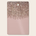 Blush Pink Rose Gold Bronze Cascading Glitter Cutting Board Gallery Image 1