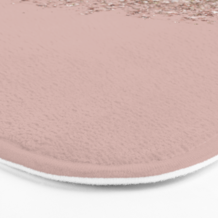 Blush Pink Rose Gold Bronze Cascading Glitter Bath Mat Gallery Image 3