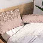 Blush Pink Rose Gold Bronze Cascading Glitter Pillow Sham Gallery Image 2