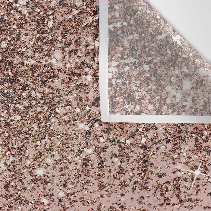 Blush Pink Rose Gold Bronze Cascading Glitter Wall Tapestry Gallery Image 3
