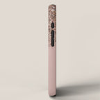 Blush Pink Rose Gold Bronze Cascading Glitter iPhone Case Gallery Image 2