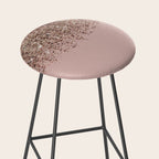 Blush Pink Rose Gold Bronze Cascading Glitter Stool Gallery Image 2