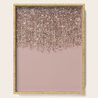 Blush Pink Rose Gold Bronze Cascading Glitter Serving Tray Gallery Image 1