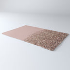 Blush Pink Rose Gold Bronze Cascading Glitter Rug Gallery Image 3