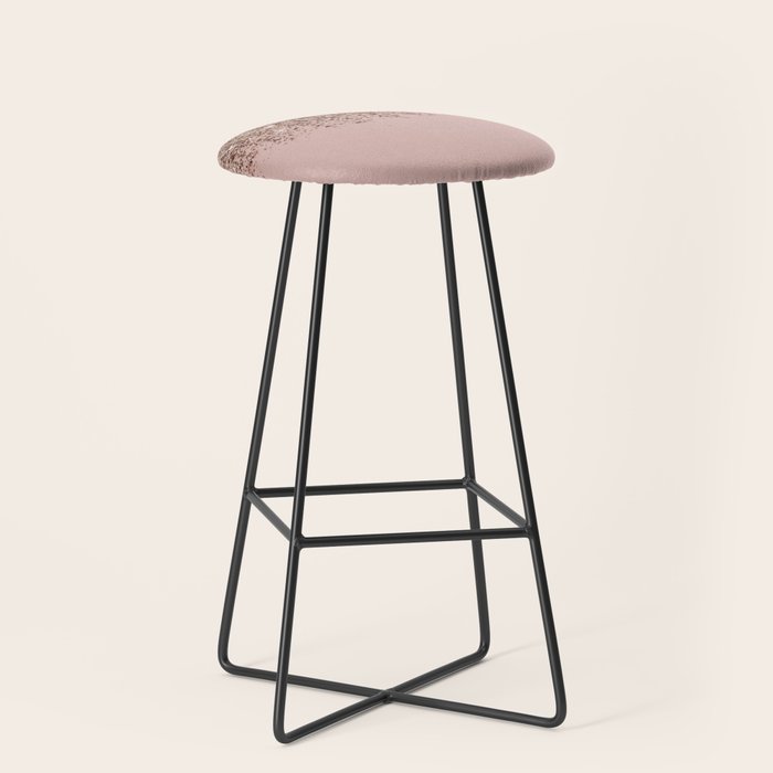 Blush Pink Rose Gold Bronze Cascading Glitter Stool Gallery Image 1