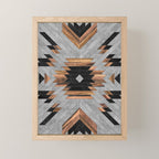 Urban Tribal Pattern No.6 - Aztec - Concrete and Wood Mini Art Print Gallery Image 1