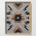 Urban Tribal Pattern No.6 - Aztec - Concrete and Wood Serving Tray Gallery Image 1