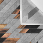 Urban Tribal Pattern No.6 - Aztec - Concrete and Wood Wall Tapestry Gallery Image 3