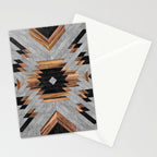 Urban Tribal Pattern No.6 - Aztec - Concrete and Wood Stationery Card Gallery Image 2