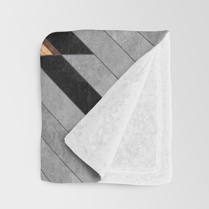 Urban Tribal Pattern No.6 - Aztec - Concrete and Wood Throw Blanket Gallery Image 3