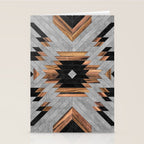 Urban Tribal Pattern No.6 - Aztec - Concrete and Wood Stationery Card Gallery Image 2