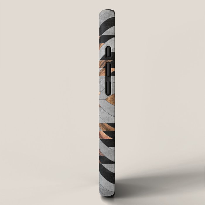 Urban Tribal Pattern No.6 - Aztec - Concrete and Wood iPhone Case Gallery Image 2