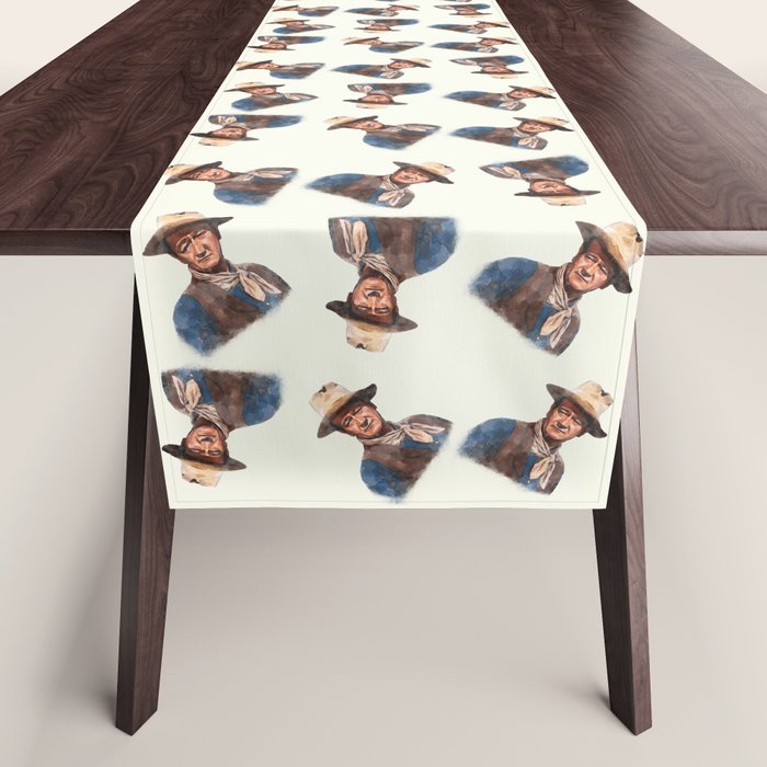 John Wayne - The Duke - Watercolor Table Runner Gallery Image 1