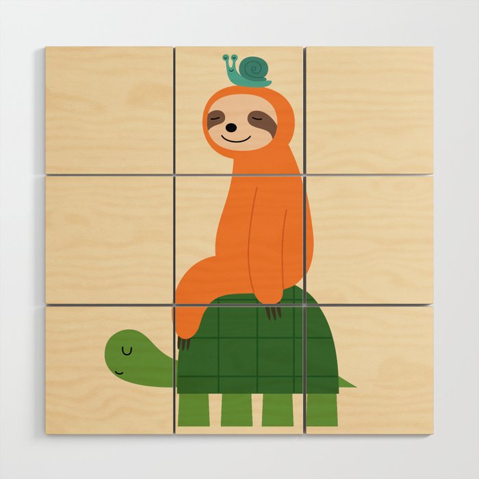Slow Family Wood Wall Art Gallery Image 1