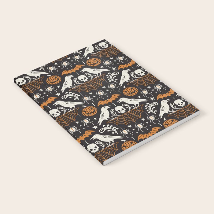 All Hallows' Eve - Black Orange Halloween Notebook Gallery Image 2