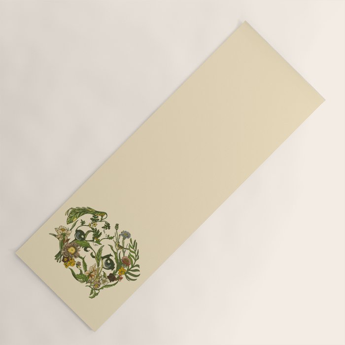 Botanical Pug Yoga Mat Gallery Image 1