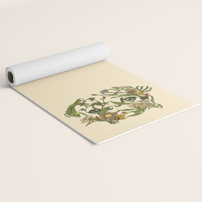 Botanical Pug Yoga Mat Gallery Image 2