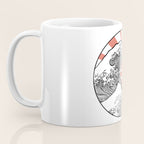 Godzilla Rising Sun The Great Wave  Coffee Mug Gallery Image 3