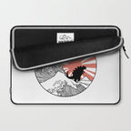 Godzilla Rising Sun The Great Wave  Laptop Sleeve Gallery Image 2