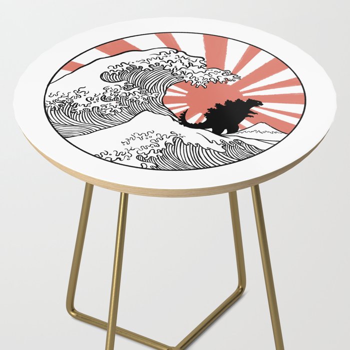 Godzilla Rising Sun The Great Wave  Side Table Gallery Image 2