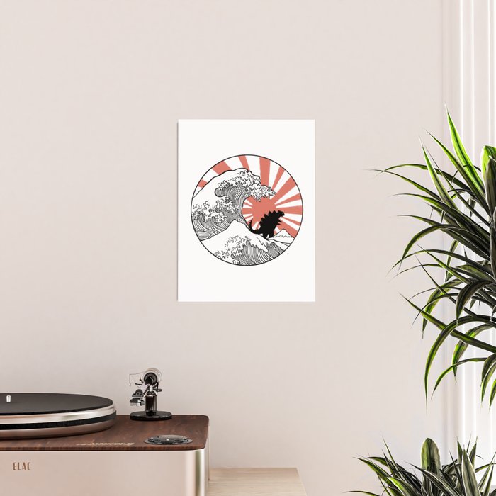 Godzilla Rising Sun The Great Wave  Poster Gallery Image 2