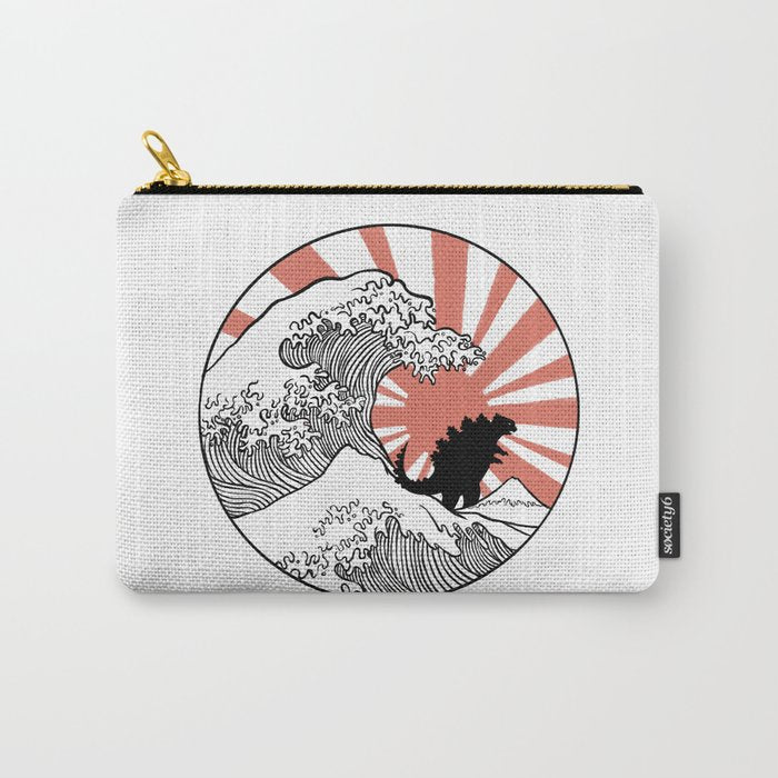 Godzilla Rising Sun The Great Wave  Carry All Pouch Gallery Image 1