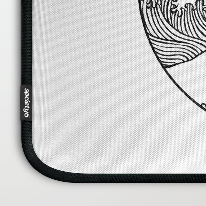 Godzilla Rising Sun The Great Wave  Laptop Sleeve Gallery Image 3
